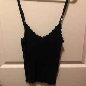 Black Spaghetti Strapped Tank